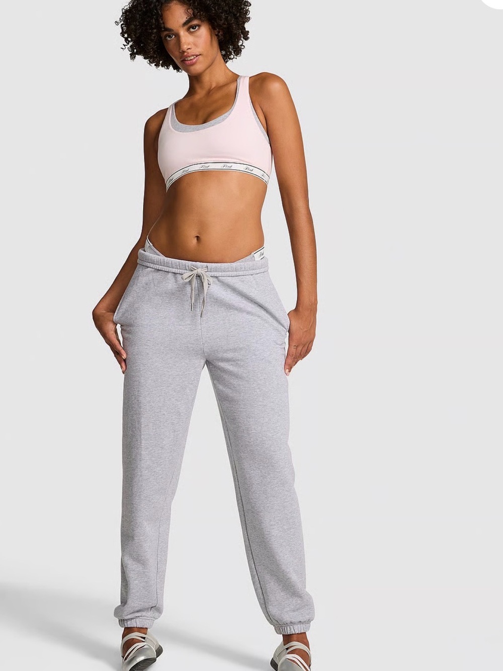 Victoria secret PINK campus fleece sweatpants NWOT - Picture 2 of 5